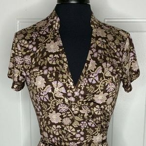 Banana Republic floral wrap dress. 40” long size M